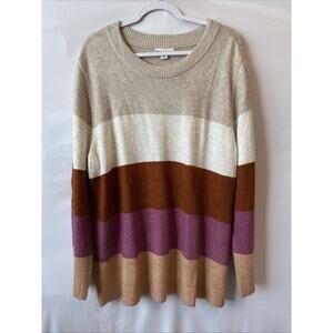 Ava & Viv Multicolor Striped Sweater